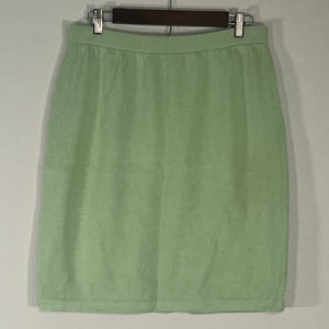 St. John Green Pencil Skirt